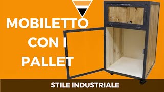 Mobiletto fai da te realizzato con palletpedane in stile industriale [upl. by Saul414]