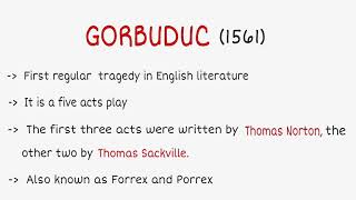 GORBUDUC  Facts  Summary  UGC NET  English Literature  English Study Guide [upl. by Gnak]