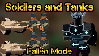 Soldiers and Tanks Fallen Mode Roblox Tower Defense Simulator [upl. by Telfore892]