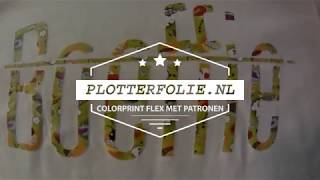 Tshirt bedrukken met ColorPrint flexfolie met patronen  Plotterfolienl [upl. by Schilling]