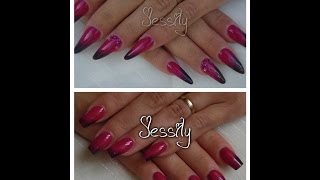 Ongle en gel dégrader de 2 couleur avec les produits Nailangel [upl. by Anahsed395]