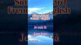 FrenchEnglish simple words [upl. by Eglanteen]