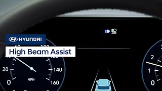 How High Beam Assist Works  Hyundai [upl. by Esyli410]