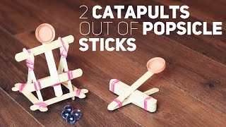 2 catapults out of popsicle sticks [upl. by Nylehtak151]