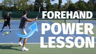 Tennis Forehand Technique  5 Steps To Crazy Power On Your Forehand [upl. by Naanac]