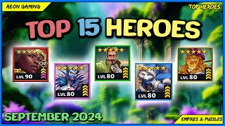 ⭐Best Heroes List in September 2024  Empires amp Puzzles TOP HEROES [upl. by Ardelia]