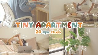 Micro Living in my 20 sqm Apartment 🐣 10 tips how to maximize tiny space [upl. by Aicnelev]