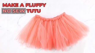 DIY No Sew Fluffy Tutu Tutorial  How to Make a Tutu Skirt [upl. by Emalee458]