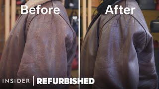 What A 1500 Leather Jacket Restoration Looks Like  Refurbished [upl. by Chui156]