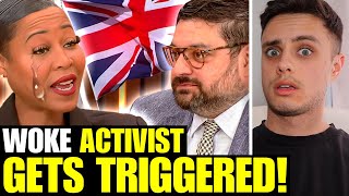 Black Liberal OUTRAGED Over UK Flag Calls It RACIST amp FAR RIGHT In EXPLOSIVE Debate… [upl. by Anytsirk688]