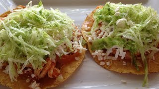 Tostadas de tinga de pollo deliciosa receta [upl. by Welby]