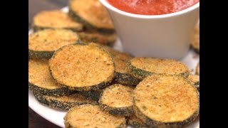 Baked Parmesan Zucchini CrispsChips [upl. by Akinorev]