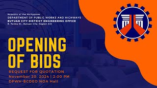 Procurement Livestream for DPWH Butuan City DEO on November 20 2024 [upl. by Hewe]