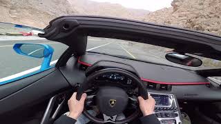 Lamborghini Aventador S Roadster  POV Mountain Drive [upl. by Ade801]