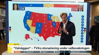 ”Valväggen” – TV4s storsatsning under valbevakningen  Nyhetsmorgon  TV4 amp TV4 Play [upl. by Rohn977]