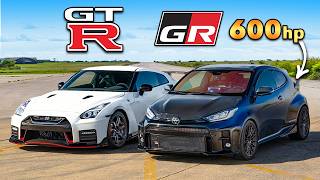 【ドラッグレース！】日産 GTR ニスモ vs 600馬力トヨタ GRヤリス [upl. by Dorelia]