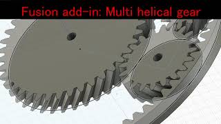 Fusion addin Multi helical gear [upl. by Oiramal]