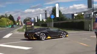 Lamborghini Centenario Driving  Acceleration on Public Roads [upl. by Wendall]