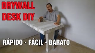 Como Fazer MESA DRYWALL DESK Faça Você Mesmo DIY [upl. by Dnalon]