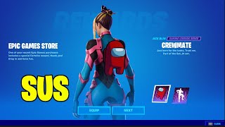 FORTNITE X AMONG US COLLAB  HOW TO GET THE COSMETICS  FORTNITE [upl. by Eilama]