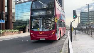 E201 SN61BKG on the Bus Route 119 in East Croydon Bus Station to Bromley North Station [upl. by Akiemehs625]