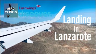 Landing in Lanzarote ACE  Eurowings Discover Economy  Airbus A320 CEO [upl. by Amador]