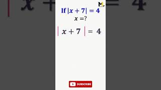 Modulus Equation Solution shorts maths youtubeshorts [upl. by Dnivra]