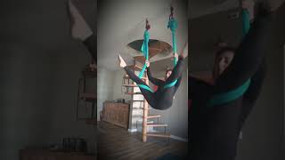 Aerial yoga trick from key straddle [upl. by Vince]