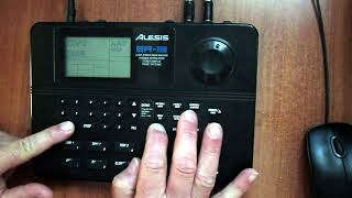 Alesis SR16 Recalling a drum set in Alesis SR16 [upl. by Eigna18]