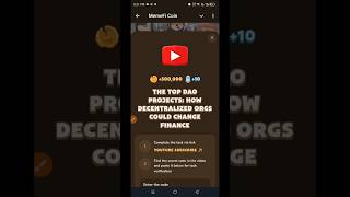 The Top DAO Projects How Decentralized Orgs Could Change Finance  Memefi Youtube Video Code [upl. by Eerhs458]