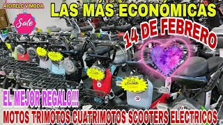 MOTOS TRIMOTOS CUATRIMOTOS SCOOTERS ELÉCTRICOS MUY ECONÓMICOS PARA REGALO 14 FEBRERO CDMX [upl. by Yleek]