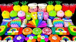 🌈 RAINBOW SLIME ASMR 🌈 Mixing Random With PIPING BAGS  Relaxing Slime Video 레인보우 슬라임 [upl. by Sined]