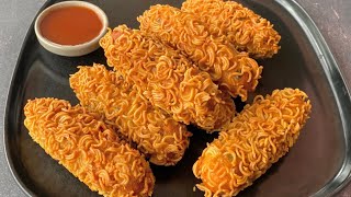 আলু আর নুডুলস দিয়ে মুচমুচে বিকেলের নাস্তা  Potato Noodles Finger  Potato Snacks  Crispy Snacks [upl. by Gualtiero]