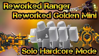 Reworked Ranger and Golden Minigunner Hardcore Mode Roblox Tower Defense Simulator [upl. by Hardie]