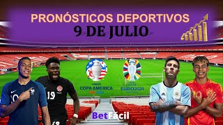 ✅⚽ PRONOSTICOS DEPORTIVOS MARTES 9 DE JULIO  EUROCOPA COPA AMERICA  APUESTAS BETFACIL [upl. by Aruasi]