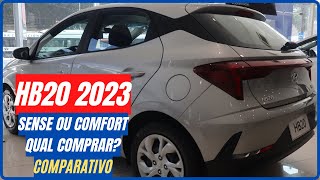 HYUNDAI HB20 2023 NAS VERSÕES SENSE E COMFORT 10 MANUAL DE ENTRADA QUAL COMPRAR [upl. by Anelrad]