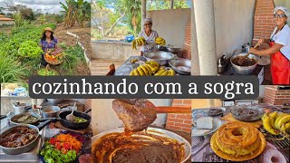 Na COZINHA com a SOGRA aprenda a fazer um DELICIOSO doce de BANANA  almoço e COLHEITA na horta [upl. by Nodgnal771]