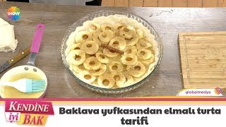 Baklava yufkasından elmalı turta tarifi [upl. by Aknahs]