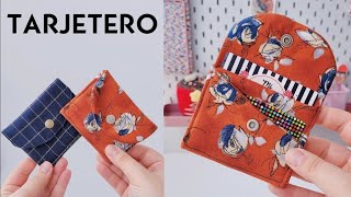 🎁 Cómo hacer un TARJETERO o CARTERA de tela paso a paso  CARTERAS DE TELA [upl. by Eyahc195]