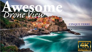 4K 🇮🇹 Cinque Terre from the Sky🔥Aerial Footage of Puglias Coastal Paradise🌄FPV Experience travel [upl. by Carter]