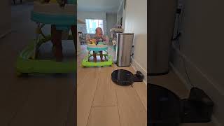 baby Asher reacting to a vacuum robot Very intrigued  Baby Asher Day 310 baby cute [upl. by Malim]