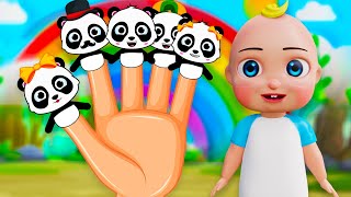 Finger Family Panda  Bubbles Nursery Rhymes amp Kids Songs [upl. by Oakman928]