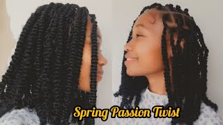 Njia rahisi ya kusuka na Kukata SPRING PASSION TWIST Twist Braid Nywele za Mkono Braids Tutorial [upl. by Aiello257]