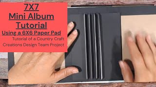 7X7 Mini Album Tutorial for 6X6 Paper Pads Easy DIY for beginners or to make a bunch at once [upl. by Llered]