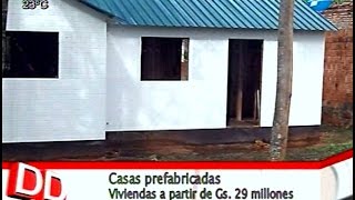 Ofrecen casas prefabricadas desde Gs 29 millones 031215 [upl. by Asikal651]