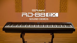 Roland RD88 EX Stage Piano  Sound Demos [upl. by Etheline188]