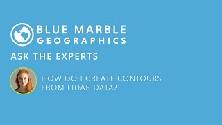 Ask the Experts How do I create contours from lidar data [upl. by Nanon825]