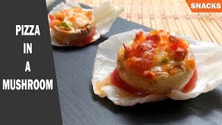 Pizza inside mushrooms  Air fryer recipes [upl. by Larimer]