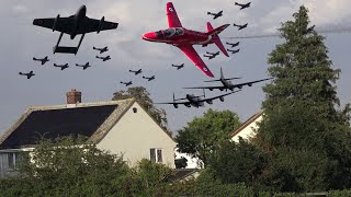 Vintage Aircraft Flybys Over The Tree Tops at Duxford Battle Of Britain Airshow 2023 [upl. by Nilyram]