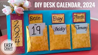 DIY calendar  handmade mini calendar  desk calendar  easy diy calendar [upl. by Neeluqcaj]